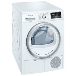 Siemens WT45N200GB Condenser Tumble Dryer, 8kg Load, B Energy Rating, White